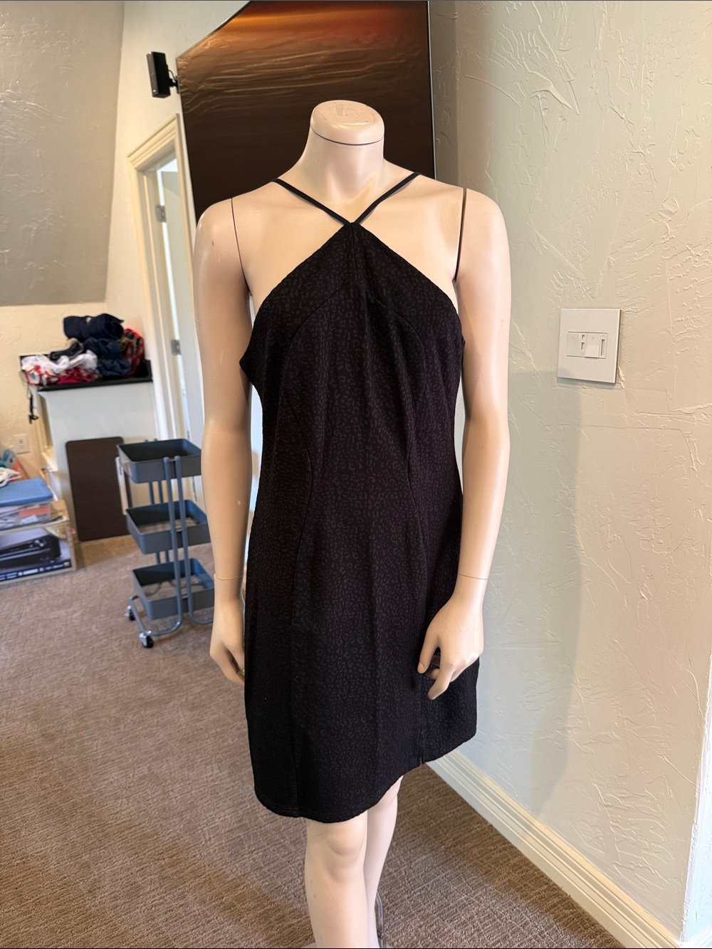Betsey Johnson Black Mini Halter Dress